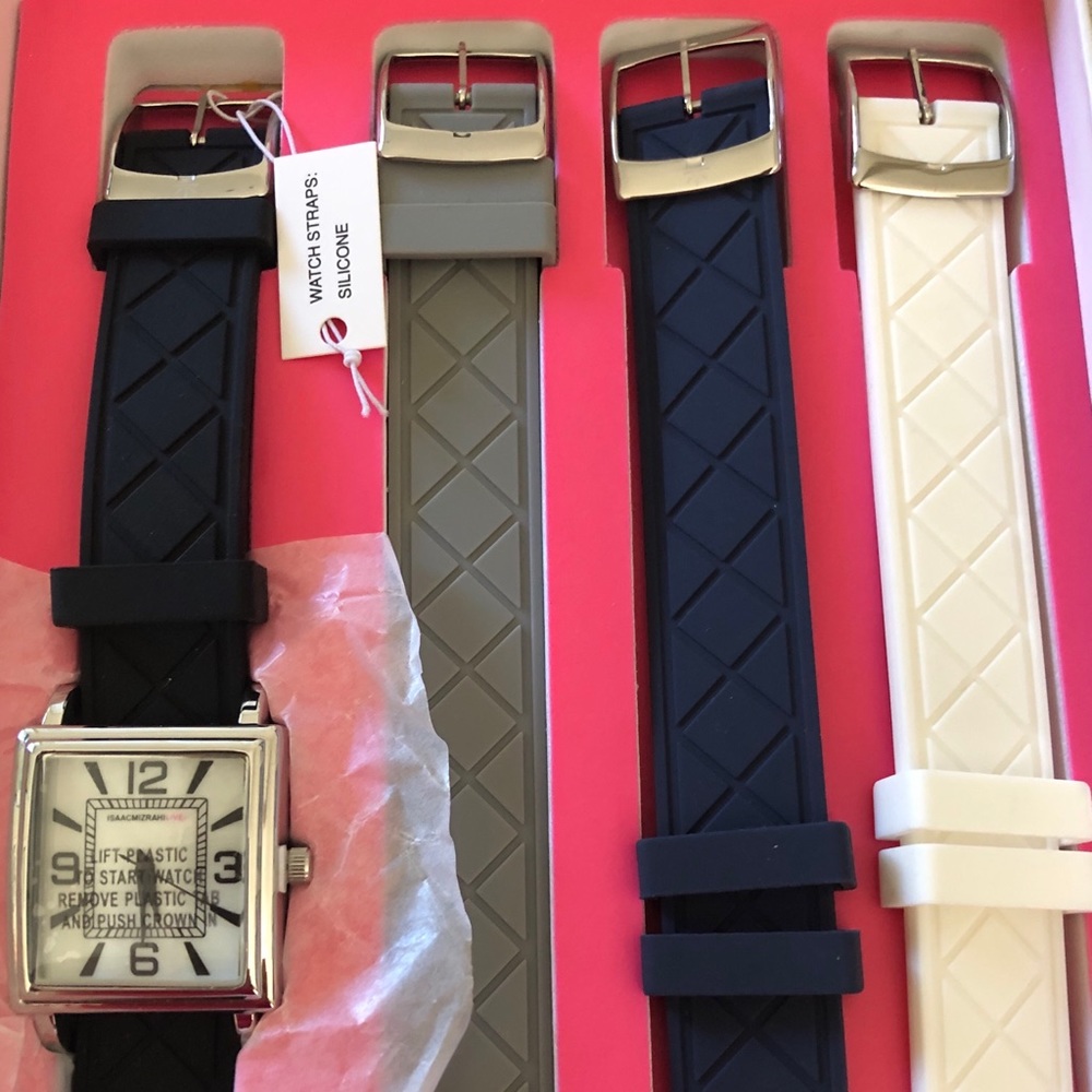 Issac Mizrahi Live watch w/interchangeable straps